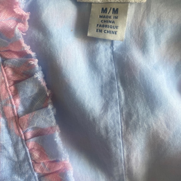 Tommy Bahama Pink blue linen  Dress - M blue pink , linen lined - Picture 3 of 4